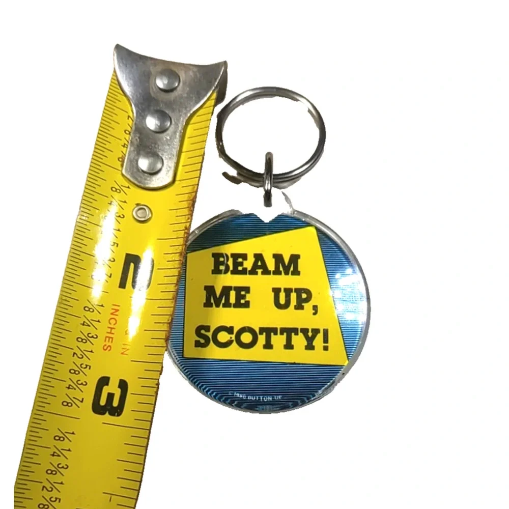 Beam Me Up Scotty Acrylic Keychain Space Fun